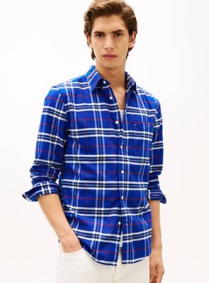 Koszula męska z kołnierzykiem button down Tommy Hilfiger ze sklepu: Gomez Fashion Store w kategorii: Koszule męskie - zdjęcie 874714-BD9-10338_TH255M000195F35