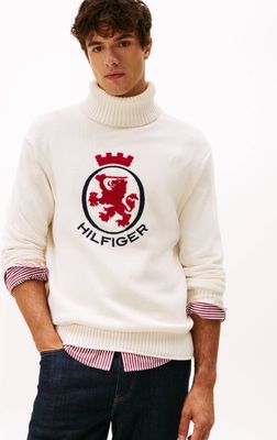 Tommy Hilfiger - Sweter męski na zimę ze sklepu: Gomez Fashion Store w kategorii: Swetry męskie - zdjęcie 874714-BD9-10338_TH255M000210L35
