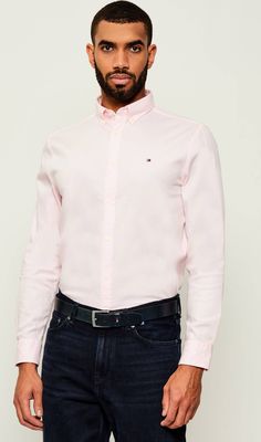 Koszula męska z klasycznym kołnierzykiem Tommy Hilfiger ze sklepu: Gomez Fashion Store w kategorii: Koszule męskie - zdjęcie 874714-BD9-10338_TH255M000287Z67