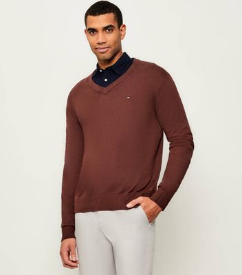 Sweter męski casualowy zimowy Tommy Hilfiger ze sklepu: Gomez Fashion Store w kategorii: Swetry męskie - zdjęcie 874714-BD9-10338_TH255M000276P82