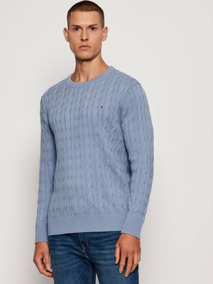 Sweter męski casual na zimę Tommy Hilfiger ze sklepu: Gomez Fashion Store w kategorii: Swetry męskie - zdjęcie 874714-BD9-10338_TH255M000178P42