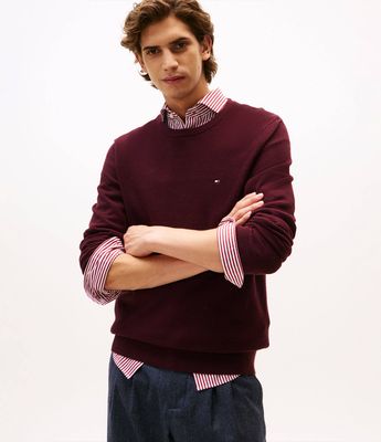 Sweter męski casual Tommy Hilfiger ze sklepu: Gomez Fashion Store w kategorii: Swetry męskie - zdjęcie 874714-BD9-10338_TH255M000299F27