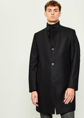 Płaszcz męski na jesień elegancki HUGO ze sklepu: Gomez Fashion Store w kategorii: Płaszcze męskie - zdjęcie 874714-BD9-10338_BU255M000017001