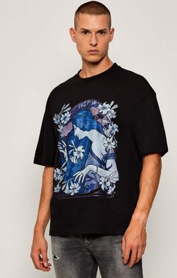 T-shirt męski w stylu młodzieżowym HUGO ze sklepu: Gomez Fashion Store w kategorii: T-shirty męskie - zdjęcie 874714-BD9-10338_BU255M000114001
