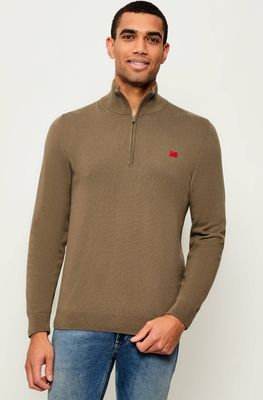 Sweter męski casualowy HUGO ze sklepu: Gomez Fashion Store w kategorii: Swetry męskie - zdjęcie 874714-BD9-10338_BU255M000137032