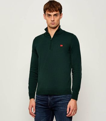 HUGO - Sweter męski na zimę ze sklepu: Gomez Fashion Store w kategorii: Swetry męskie - zdjęcie 874714-BD9-10338_BU255M000137385