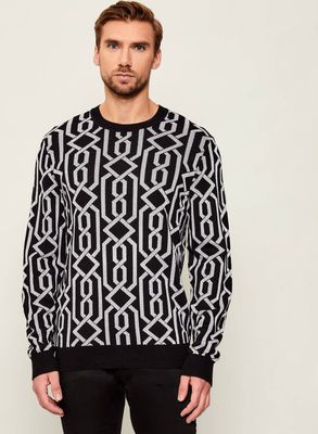 HUGO - Sweter męski na zimę młodzieżowy ze sklepu: Gomez Fashion Store w kategorii: Swetry męskie - zdjęcie 874714-BD9-10338_BU255M000153001