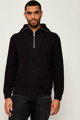 Sweter męski casual HUGO ze sklepu: Gomez Fashion Store w kategorii: Swetry męskie - zdjęcie 874714-BD9-10338_BU255M000154001