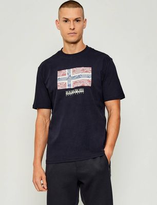 T-shirt męski sportowy Napapijri ze sklepu: Gomez Fashion Store w kategorii: T-shirty męskie - zdjęcie 874714-BD9-10338_NA255M000032176