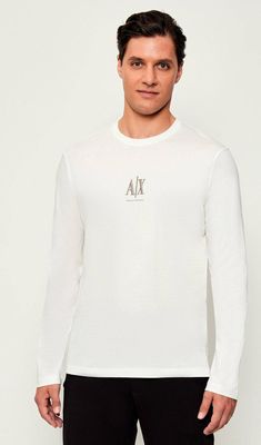 Armani Exchange - T-shirt męski casual ze sklepu: Gomez Fashion Store w kategorii: T-shirty męskie - zdjęcie 874714-BD9-10338_AX255M000076H83