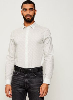Koszula męska z klasycznym kołnierzykiem Armani Exchange ze sklepu: Gomez Fashion Store w kategorii: Koszule męskie - zdjęcie 874714-BD9-10338_AX255M000081I03