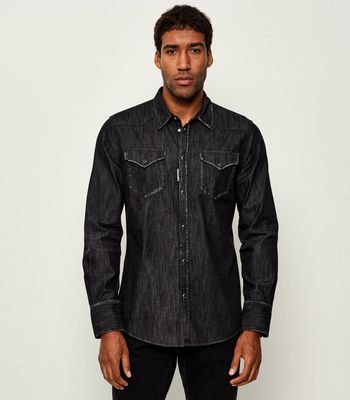 Koszula męska casual Dsquared2 ze sklepu: Gomez Fashion Store w kategorii: Koszule męskie - zdjęcie 874714-BD9-10338_DQ254M000049900