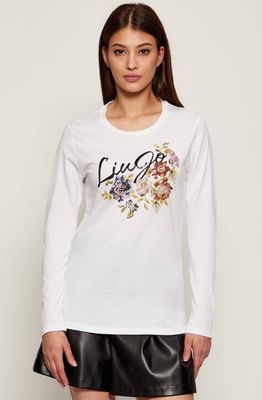 Bluzka damska na wiosnę w stylu młodzieżowym Liu Jo ze sklepu: Gomez Fashion Store w kategorii: Bluzki damskie - zdjęcie 874714-BD9-10338_LJ255W000049W45