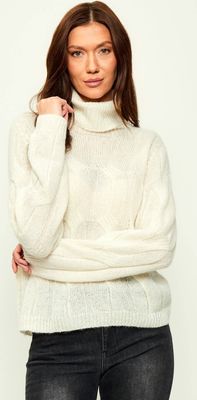 Sweter damski casualowy zimowy Liu Jo ze sklepu: Gomez Fashion Store w kategorii: Swetry damskie - zdjęcie 874714-BD9-10338_LJ255W000052701