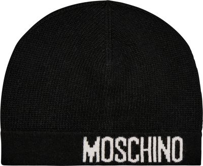 Czapka zimowa damska Moschino ze sklepu: Gomez Fashion Store w kategorii: Czapki zimowe damskie - zdjęcie 874714-BD9-10338_MO255W000013116