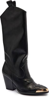 Kozaki damskie zimowe Versace Jeans Couture ze sklepu: Gomez Fashion Store w kategorii: Kozaki damskie - zdjęcie 874714-BD9-10338_VR255W000015899
