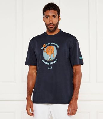 T-shirt męski na wiosnę EA7 ze sklepu: Gomez Fashion Store w kategorii: T-shirty męskie - zdjęcie 874714-BD9-10338_E7255M000104C52