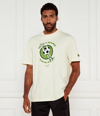 T-shirt męski w stylu młodzieżowym EA7 ze sklepu: Gomez Fashion Store w kategorii: T-shirty męskie - zdjęcie 874714-BD9-10338_E7255M000104F39
