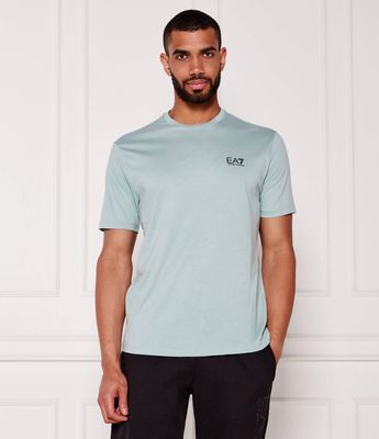 T-shirt męski casual EA7 ze sklepu: Gomez Fashion Store w kategorii: T-shirty męskie - zdjęcie 874714-BD9-10338_E7255M000080F37