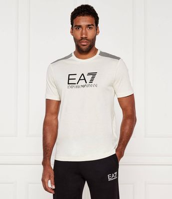 T-shirt męski na wiosnę EA7 ze sklepu: Gomez Fashion Store w kategorii: T-shirty męskie - zdjęcie 874714-BD9-10338_E7255M000076F39