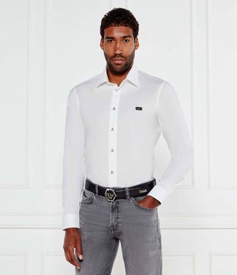 Koszula męska na wiosnę Philipp Plein ze sklepu: Gomez Fashion Store w kategorii: Koszule męskie - zdjęcie 874714-BD9-10338_PN254M000026001