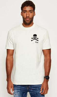 T-shirt męski Philipp Plein ze sklepu: Gomez Fashion Store w kategorii: T-shirty męskie - zdjęcie 874714-BD9-10338_PN254M000029A36