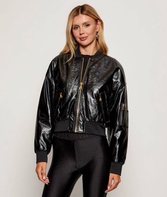 Kurtka damska rockowa Versace Jeans Couture ze sklepu: Gomez Fashion Store w kategorii: Kurtki damskie - zdjęcie 874714-BD9-10338_VR255W000020899