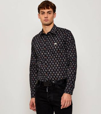 Koszula męska z klasycznym kołnierzykiem Philipp Plein ze sklepu: Gomez Fashion Store w kategorii: Koszule męskie - zdjęcie 874714-BD9-10338_PN255M000029002