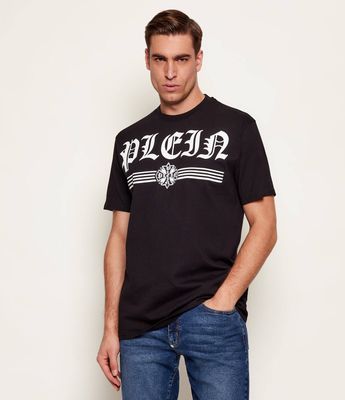 Philipp Plein - T-shirt męski na wiosnę ze sklepu: Gomez Fashion Store w kategorii: T-shirty męskie - zdjęcie 874714-BD9-10338_PN255M000037002