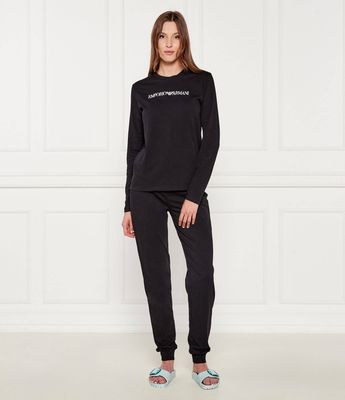 Piżama z napisami Emporio Armani ze sklepu: Gomez Fashion Store w kategorii: Piżamy damskie - zdjęcie 874714-BD9-10338_EB255W000007S22