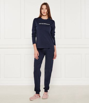 Piżama z napisami casualowa Emporio Armani ze sklepu: Gomez Fashion Store w kategorii: Piżamy damskie - zdjęcie 874714-BD9-10338_EB255W000007S23
