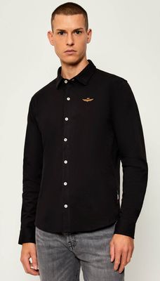 Aeronautica Militare - Koszula męska z klasycznym kołnierzykiem ze sklepu: Gomez Fashion Store w kategorii: Koszule męskie - zdjęcie 874714-BD9-10338_AM254M000003004