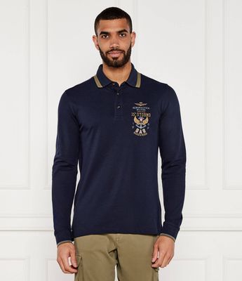 T-shirt męski casual Aeronautica Militare ze sklepu: Gomez Fashion Store w kategorii: T-shirty męskie - zdjęcie 874714-BD9-10338_AM254M000007001