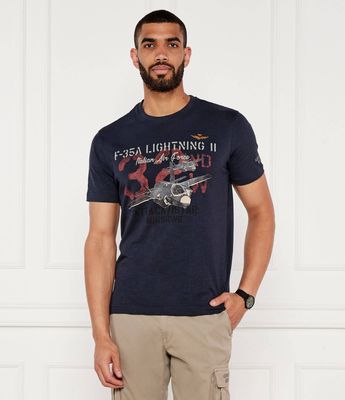 T-shirt męski Aeronautica Militare ze sklepu: Gomez Fashion Store w kategorii: T-shirty męskie - zdjęcie 874714-BD9-10338_AM254M000008001