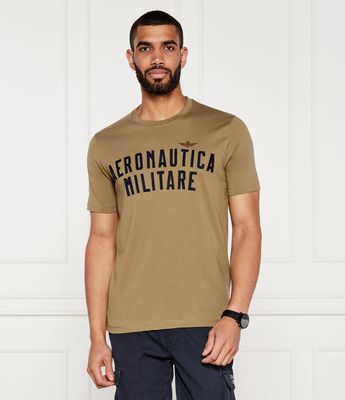 T-shirt męski w stylu młodzieżowym na wiosnę Aeronautica Militare ze sklepu: Gomez Fashion Store w kategorii: T-shirty męskie - zdjęcie 874714-BD9-10338_AM254M000009379