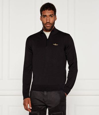 Aeronautica Militare - Sweter męski wiosenny ze sklepu: Gomez Fashion Store w kategorii: Swetry męskie - zdjęcie 874714-BD9-10338_AM254M000015004