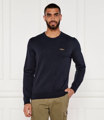 Sweter męski zimowy Aeronautica Militare ze sklepu: Gomez Fashion Store w kategorii: Swetry męskie - zdjęcie 874714-BD9-10338_AM254M000017001