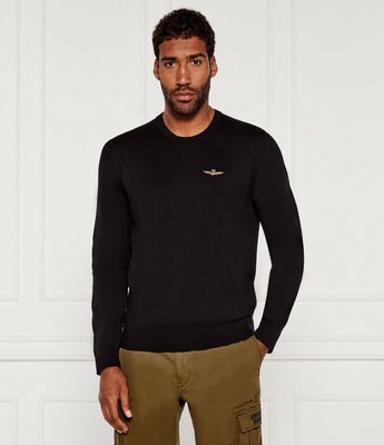Sweter męski wiosenny Aeronautica Militare ze sklepu: Gomez Fashion Store w kategorii: Swetry męskie - zdjęcie 874714-BD9-10338_AM254M000017004