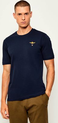 T-shirt męski casualowy Aeronautica Militare ze sklepu: Gomez Fashion Store w kategorii: T-shirty męskie - zdjęcie 874714-BD9-10338_AM255M000007001
