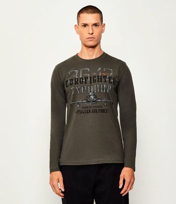 T-shirt męski na wiosnę Aeronautica Militare ze sklepu: Gomez Fashion Store w kategorii: T-shirty męskie - zdjęcie 874714-BD9-10338_AM255M000016383