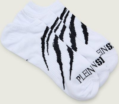 Skarpetki damskie w paski Plein Sport ze sklepu: Gomez Fashion Store w kategorii: Skarpetki damskie - zdjęcie 874714-BD9-10338_PS255M000006101