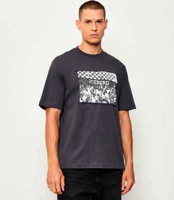 T-shirt męski Iceberg ze sklepu: Gomez Fashion Store w kategorii: T-shirty męskie - zdjęcie 874714-BD9-10338_II255M000026A71