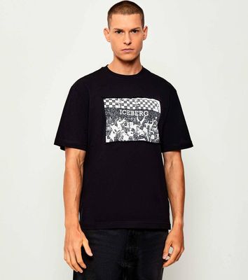 Iceberg - T-shirt męski ze sklepu: Gomez Fashion Store w kategorii: T-shirty męskie - zdjęcie 874714-BD9-10338_II255M000026900