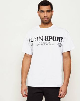 T-shirt męski młodzieżowy Plein Sport ze sklepu: Gomez Fashion Store w kategorii: T-shirty męskie - zdjęcie 874714-BD9-10338_PS255M000026101