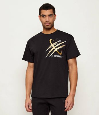 T-shirt męski na wiosnę młodzieżowy Plein Sport ze sklepu: Gomez Fashion Store w kategorii: T-shirty męskie - zdjęcie 874714-BD9-10338_PS255M000027814