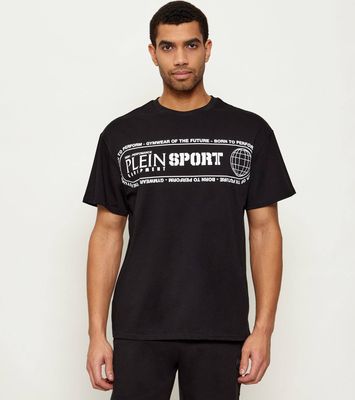 T-shirt męski w stylu młodzieżowym Plein Sport ze sklepu: Gomez Fashion Store w kategorii: T-shirty męskie - zdjęcie 874714-BD9-10338_PS255M000030102