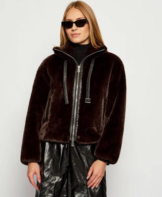 Futro damskie jesienne Pinko ze sklepu: Gomez Fashion Store w kategorii: Futra damskie - zdjęcie 874714-BD9-10338_PI255W000076768