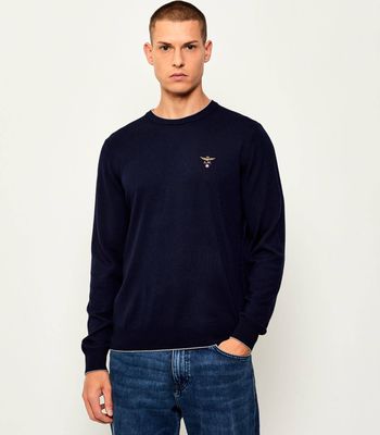 Sweter męski casual Aeronautica Militare ze sklepu: Gomez Fashion Store w kategorii: Swetry męskie - zdjęcie 874714-BD9-10338_AM255M000070401