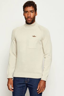 Aeronautica Militare - Sweter męski ze sklepu: Gomez Fashion Store w kategorii: Swetry męskie - zdjęcie 874714-BD9-10338_AM255M000071369