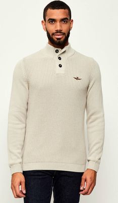Aeronautica Militare - Sweter męski casual ze sklepu: Gomez Fashion Store w kategorii: Swetry męskie - zdjęcie 874714-BD9-10338_AM255M000003369